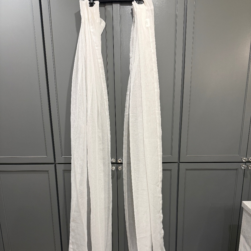 Pair of white window sheers